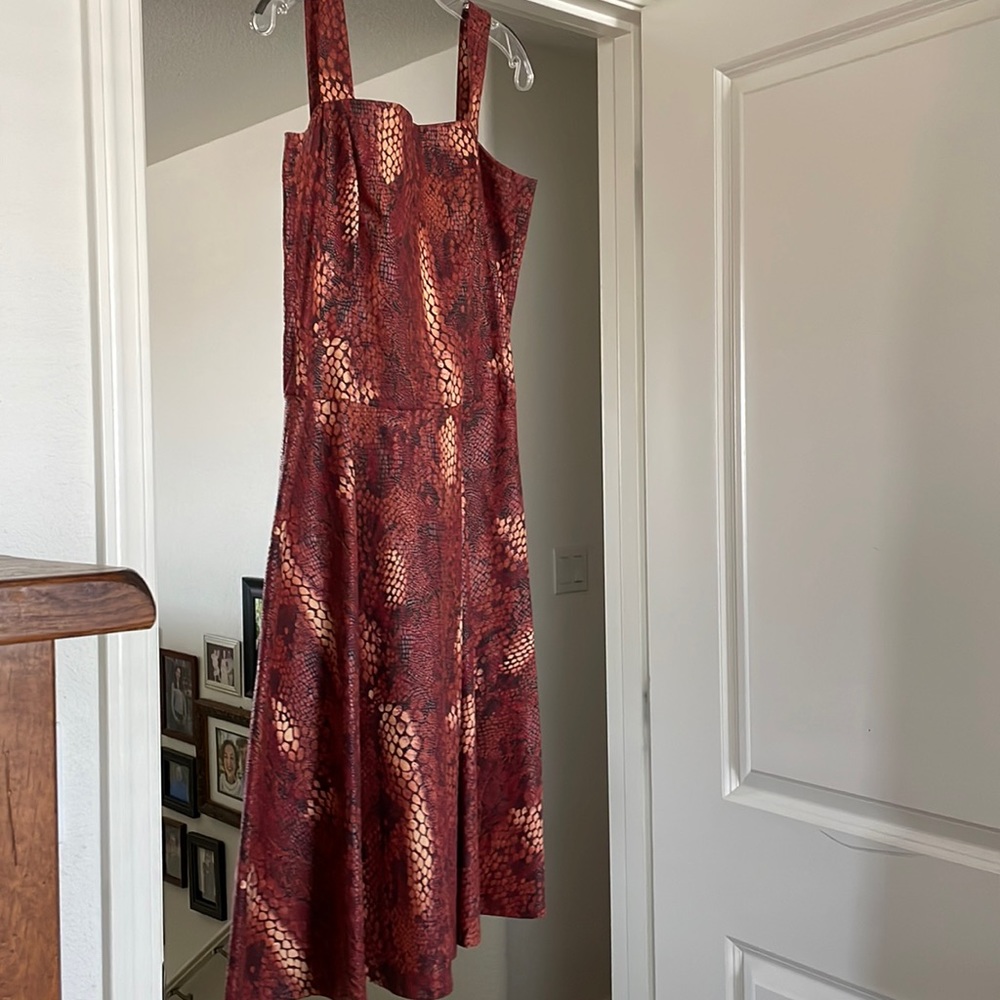 Hand sewn size 14 snake skin print